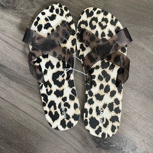 NEW Old Navy Cheetah Slides